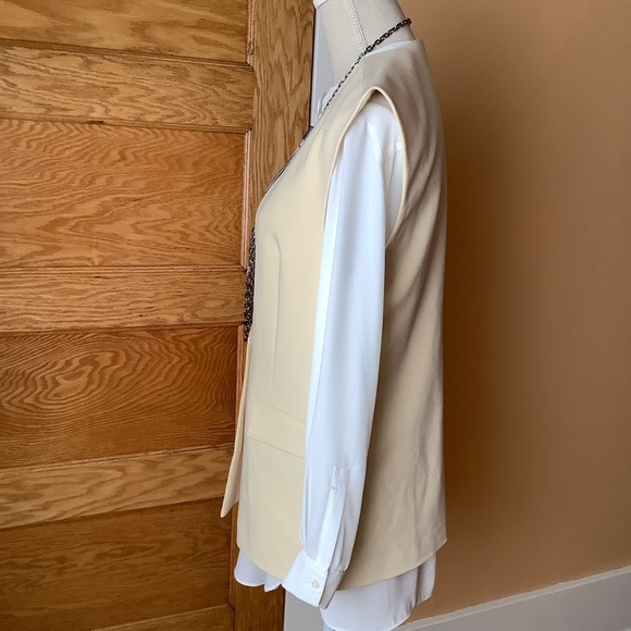 mbyM Butter Cream Tailored Suit Vest Size S/M - Picture 3 of 16